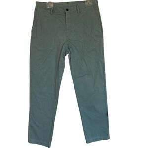 Ledbury Men's Blue Green Chino Pants‎ Size 33x30 Classic Cotton Blend Casual